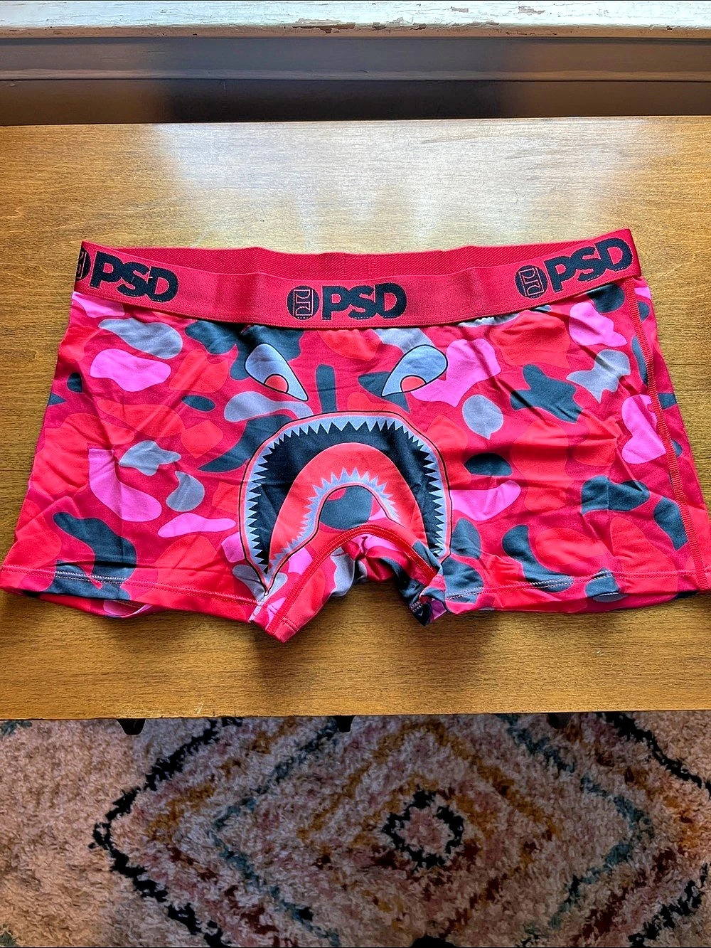 PSD Women's Boxer Brief Camo Boxer Brief in Pink & Black XL “Warface”